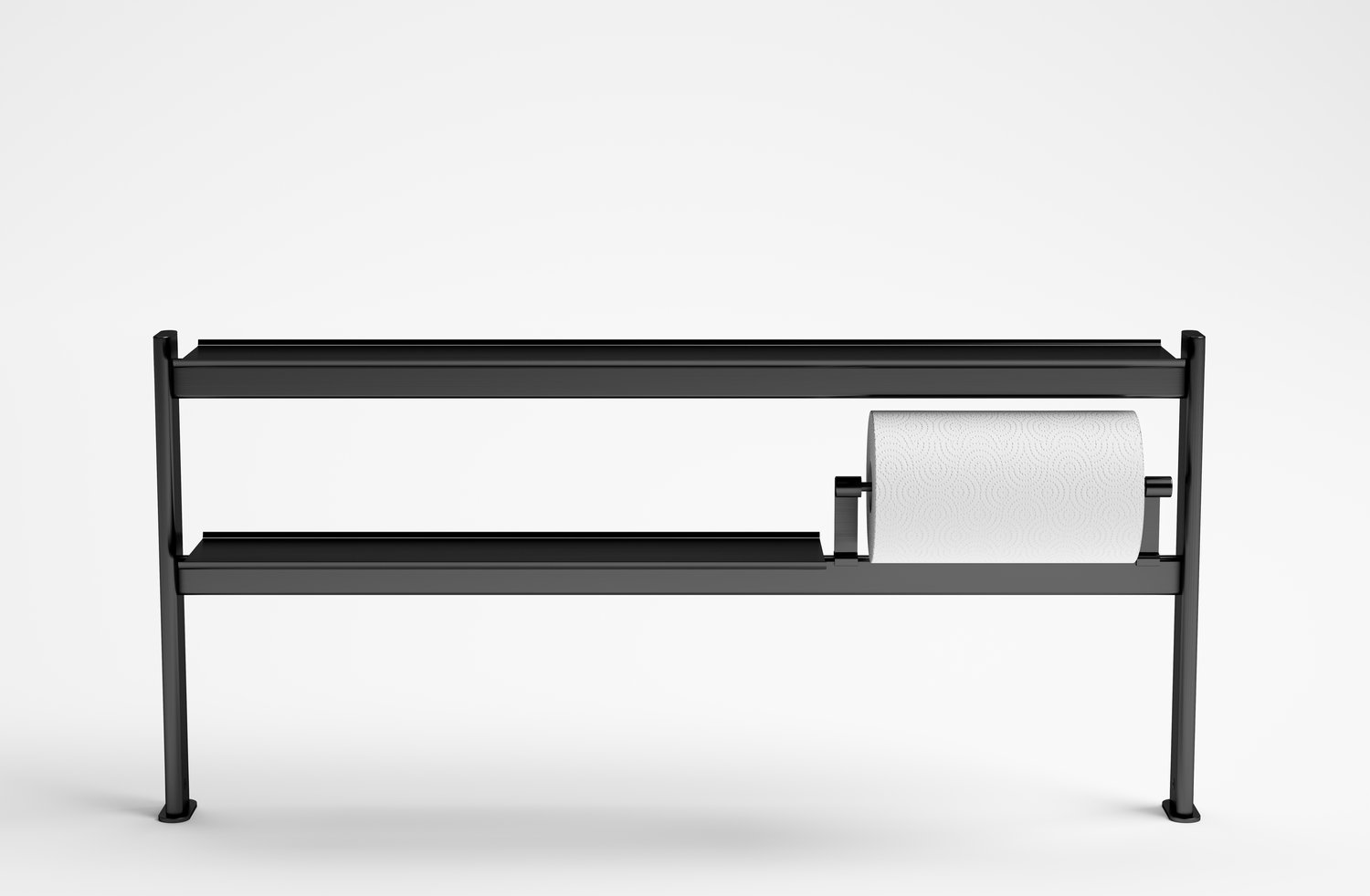 estante encimera cocina suspendido de mueble alto industrial negro con luz HANG